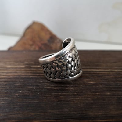 Vintage ezüst színű fém geometrikus szabálytalan virágok szerelmes nyitó gyűrűk női lányoknak buli utazás punk ékszerek HUANZHI 2021