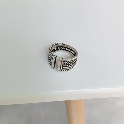 Vintage ezüst színű fém geometrikus szabálytalan virágok szerelmes nyitó gyűrűk női lányoknak buli utazás punk ékszerek HUANZHI 2021