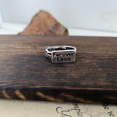 Vintage ezüst színű fém geometrikus szabálytalan virágok szerelmes nyitó gyűrűk női lányoknak buli utazás punk ékszerek HUANZHI 2021