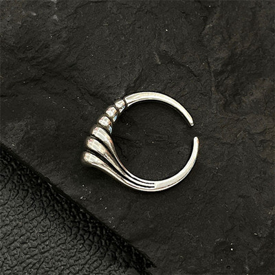 Vintage ezüst színű fém geometrikus szabálytalan virágok szerelmes nyitó gyűrűk női lányoknak buli utazás punk ékszerek HUANZHI 2021