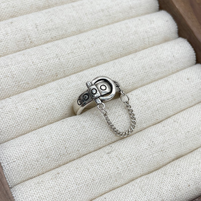 Vintage ezüst színű fém geometrikus szabálytalan virágok szerelmes nyitó gyűrűk női lányoknak buli utazás punk ékszerek HUANZHI 2021