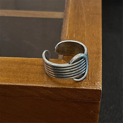 Vintage ezüst színű fém geometrikus szabálytalan virágok szerelmes nyitó gyűrűk női lányoknak buli utazás punk ékszerek HUANZHI 2021