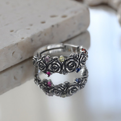 Vintage ezüst színű fém geometrikus szabálytalan virágok szerelmes nyitó gyűrűk női lányoknak buli utazás punk ékszerek HUANZHI 2021