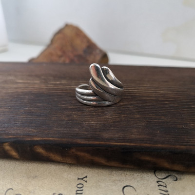 Vintage ezüst színű fém geometrikus szabálytalan virágok szerelmes nyitó gyűrűk női lányoknak buli utazás punk ékszerek HUANZHI 2021