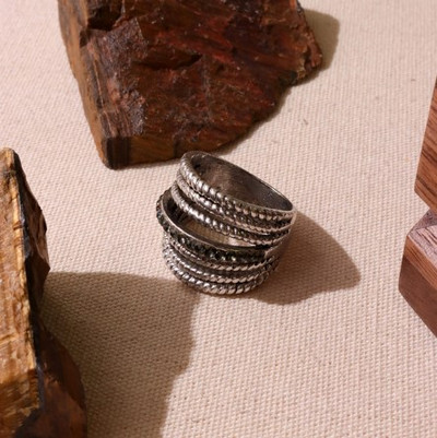 Vintage ezüst színű fém geometrikus szabálytalan virágok szerelmes nyitó gyűrűk női lányoknak buli utazás punk ékszerek HUANZHI 2021