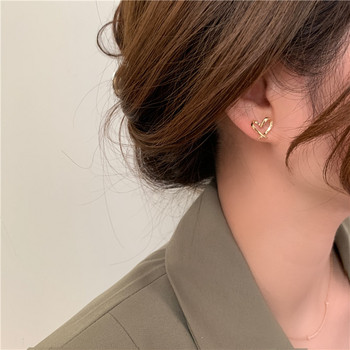 Корейски модни неправилни сърце щипки за уши за жени Силиконова обеца без пиърсинг Модни момичета Банкет Бижута Подарък на едро