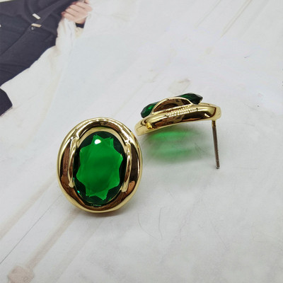 Bilandi Divatos Jewelry Geometrikus Gyűrű 2022 Új Trend Eltúlzott Zöld Kiváló minőségű Fényes Kristály Gyűrű Női Ajándékok