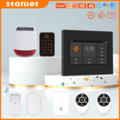 Staniot 4G HD mājas drošības signalizācijas sistēma 433Mhz WiFi bezvadu ielaušanās komplekts Tuya Smart Life lietotnes vadības atbalsts OTA tiešsaistes jauninājums