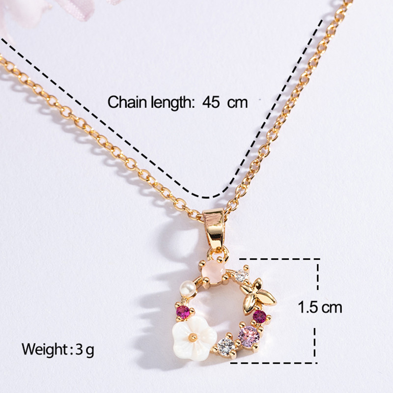 Divat esküvői menyasszonyi cirkónia ékszer készletek nőknek Romantikus Kagyló Virág Choker Elegáns Gyöngy nyakláncok Fülbevaló Bizsu ajándék