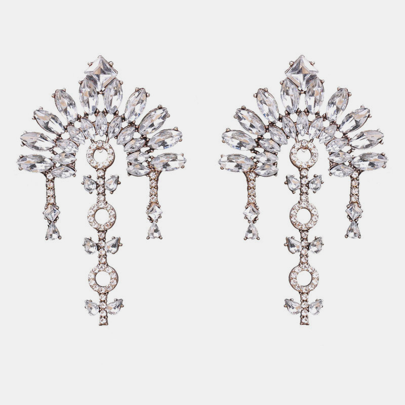 Ztech New Fashion Za de marcă de lux cu strasuri picătură de apă cristal geometric lung ciucuri Boho cercei vintage pentru femei fete