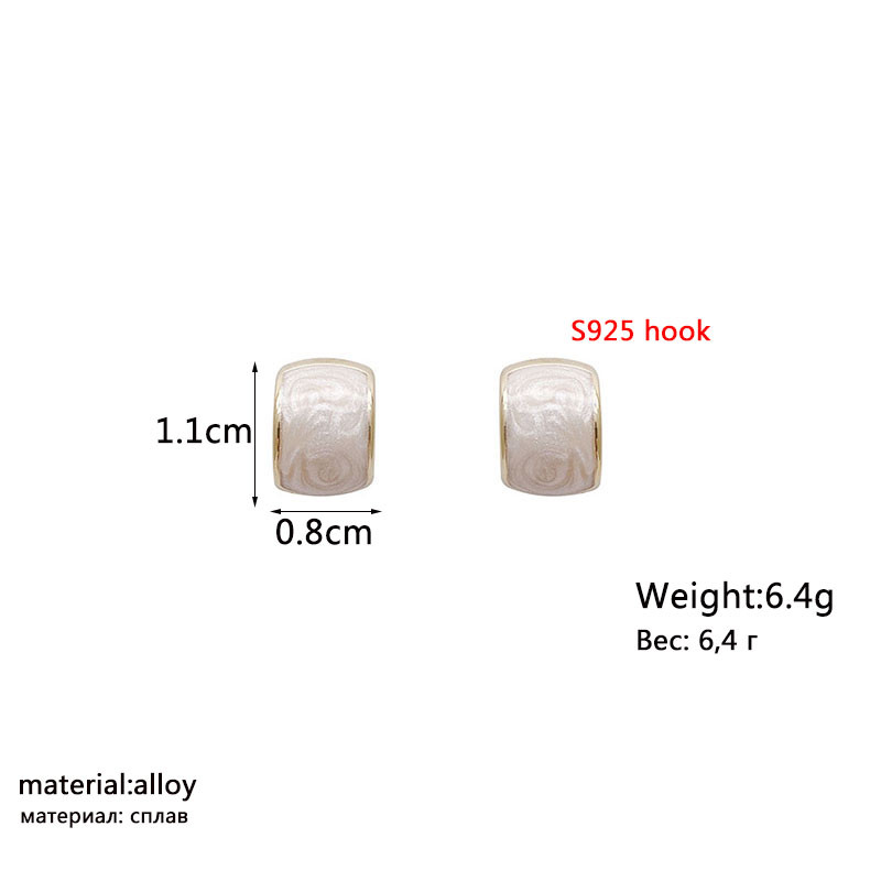 Új elegáns zománcozott női fülbevaló apró C-alakú fülbevaló arany színű fém szegecsekkel koreai divatos füldísz aretes de mujer