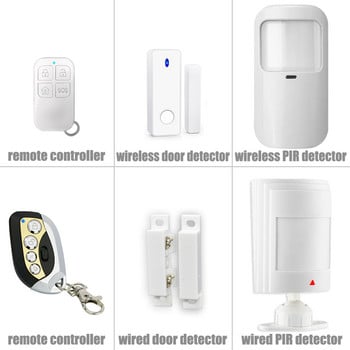 Wifi GSM алармена система Tuya Alarm 433MHz Безжичен и кабелен детектор Аларми за взлом RFID карта TFT LCD сензорна клавиатура 11 езика