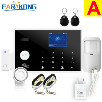 Wifi GSM signalizācijas sistēma Tuya Alarm 433MHz bezvadu un vadu detektors ielaušanās signalizācija RFID karte TFT LCD Touch Keyboard 11 valodas