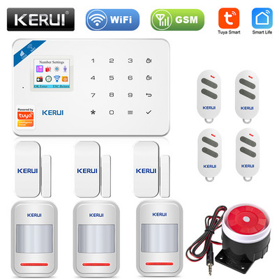 KERUI W181 Tuya Smart Home WIFI GSM alarmni sustav Protuprovalni kućni sigurnosni alarm Kontrola aplikacije Senzor pokreta 6 jezika Garažni alarm