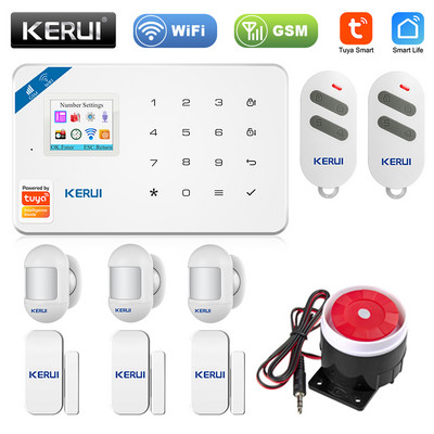 KERUI W181 Tuya Smart Home WIFI GSM alarmni sustav Protuprovalni kućni sigurnosni alarm Kontrola aplikacije Senzor pokreta 6 jezika Garažni alarm