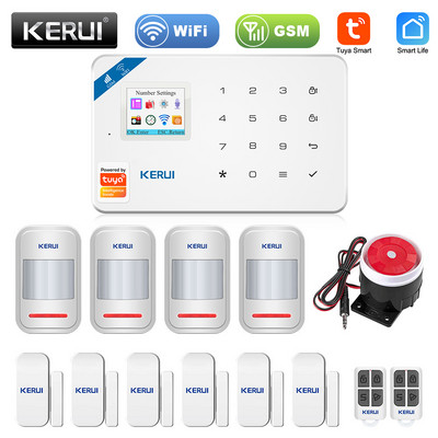 KERUI W181 Tuya Smart Home WIFI GSM alarmni sustav Protuprovalni kućni sigurnosni alarm Kontrola aplikacije Senzor pokreta 6 jezika Garažni alarm