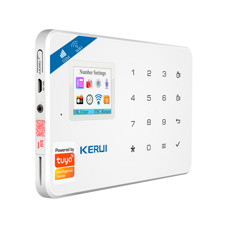 KERUI W181 Tuya Smart Home WIFI GSM alarmni sustav Protuprovalni kućni sigurnosni alarm Kontrola aplikacije Senzor pokreta 6 jezika Garažni alarm