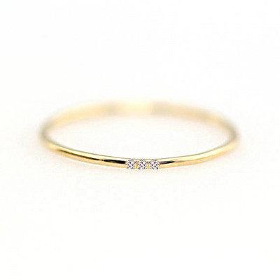 2022 rozsdamentes cirkon egyszerű női gyűrűk 3 színű, 1 mm-es kerek, minimalista vékony gyűrűs divatékszerek