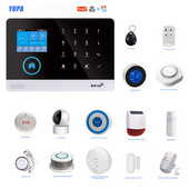 TUYA PG-103 Wifi GSM Sistem de alarmă de securitate la domiciliu Control prin aplicație Telecomandă Ușă/Pir/Sirenă/Senzor fără fir de fum/gaz