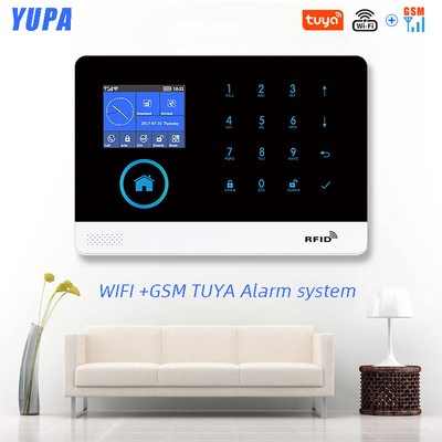 TUYA PG-103 Wifi GSM Sistem de alarmă de securitate la domiciliu Control prin aplicație Telecomandă Ușă/Pir/Sirenă/Senzor fără fir de fum/gaz