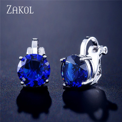 ZAKOL 7mm Cubic Zirconia Piercing Cercei Clip pentru Femei Moda Cristal CZ Manșete Urechi Femei Bijuterii Cadou pentru petrecerea de nuntă
