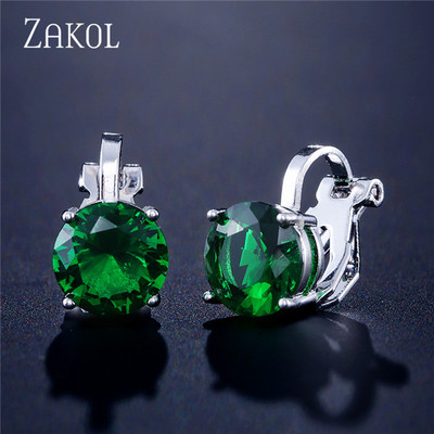 ZAKOL 7mm Cubic Zirconia Piercing Cercei Clip pentru Femei Moda Cristal CZ Manșete Urechi Femei Bijuterii Cadou pentru petrecerea de nuntă
