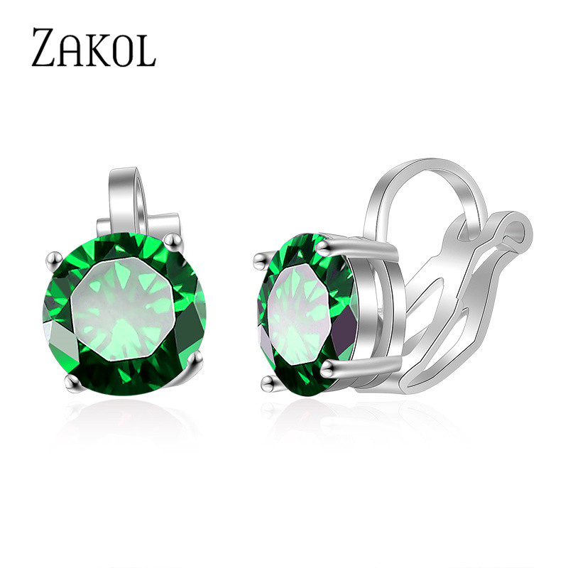 ZAKOL 7mm Cubic Zirconia Piercing Cercei Clip pentru Femei Moda Cristal CZ Manșete Urechi Femei Bijuterii Cadou pentru petrecerea de nuntă