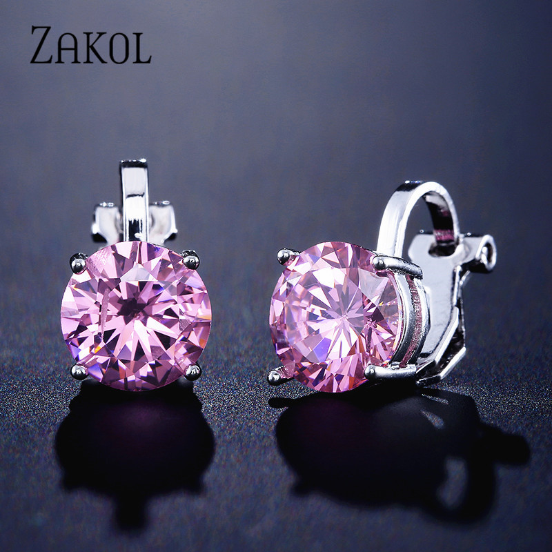ZAKOL 7mm Cubic Zirconia Piercing Cercei Clip pentru Femei Moda Cristal CZ Manșete Urechi Femei Bijuterii Cadou pentru petrecerea de nuntă