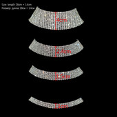 Strălucitor de culoare argintiu cristal guler lanț choker colier mireasa femei petrecere de nuntă diamant stras choker bijuterii cadouri