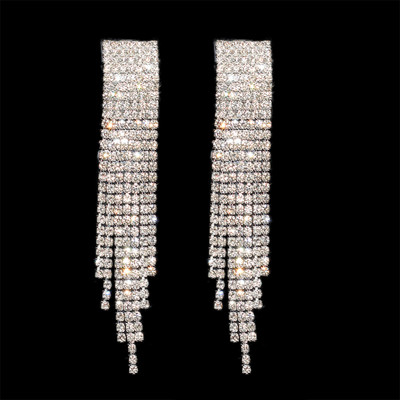 Strălucitor de culoare argintiu cristal guler lanț choker colier mireasa femei petrecere de nuntă diamant stras choker bijuterii cadouri