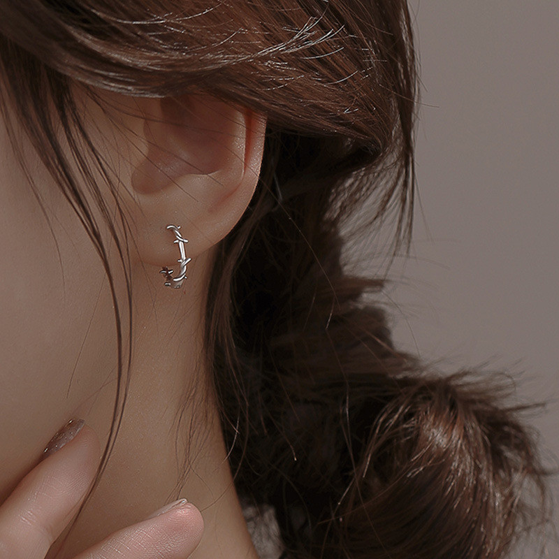 XIYANIKE ezüst színű tövis karika fülbevaló női lány luxus új divat divatos ékszer buli Esküvő сережки женские