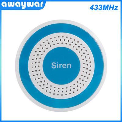 Awaywar WIFI GSM домашна сигурност Охранителна интелигентна алармена система Комплект 4,3-инчов сензорен екран Tuya APP Дистанционно управление RFID Arm Disarm