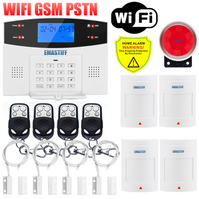 IOS Android APP 433mhz bezvadu vadu mājas drošība Tuya WIFI GSM signalizācijas sistēma domofona tālvadības pults automātiskās izsaukšanas sirēnas sensora komplekts