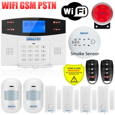 IOS Android APP 433mhz bezvadu vadu mājas drošība Tuya WIFI GSM signalizācijas sistēma domofona tālvadības pults automātiskās izsaukšanas sirēnas sensora komplekts