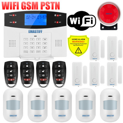 IOS Android APP 433mhz bezvadu vadu mājas drošība Tuya WIFI GSM signalizācijas sistēma domofona tālvadības pults automātiskās izsaukšanas sirēnas sensora komplekts