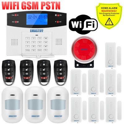 IOS Android APP 433mhz bezvadu vadu mājas drošība Tuya WIFI GSM signalizācijas sistēma domofona tālvadības pults automātiskās izsaukšanas sirēnas sensora komplekts