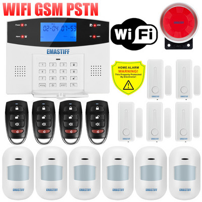 IOS Android APP 433mhz bezvadu vadu mājas drošība Tuya WIFI GSM signalizācijas sistēma domofona tālvadības pults automātiskās izsaukšanas sirēnas sensora komplekts