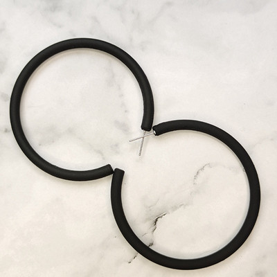 Nagy, sima kör női karika fülbevaló túlzott fülhurok Macaron színű Egyszerű party kerek hurkos fülbevaló ékszer nagykereskedés