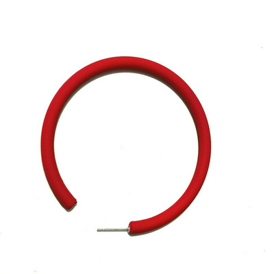 Nagy, sima kör női karika fülbevaló túlzott fülhurok Macaron színű Egyszerű party kerek hurkos fülbevaló ékszer nagykereskedés