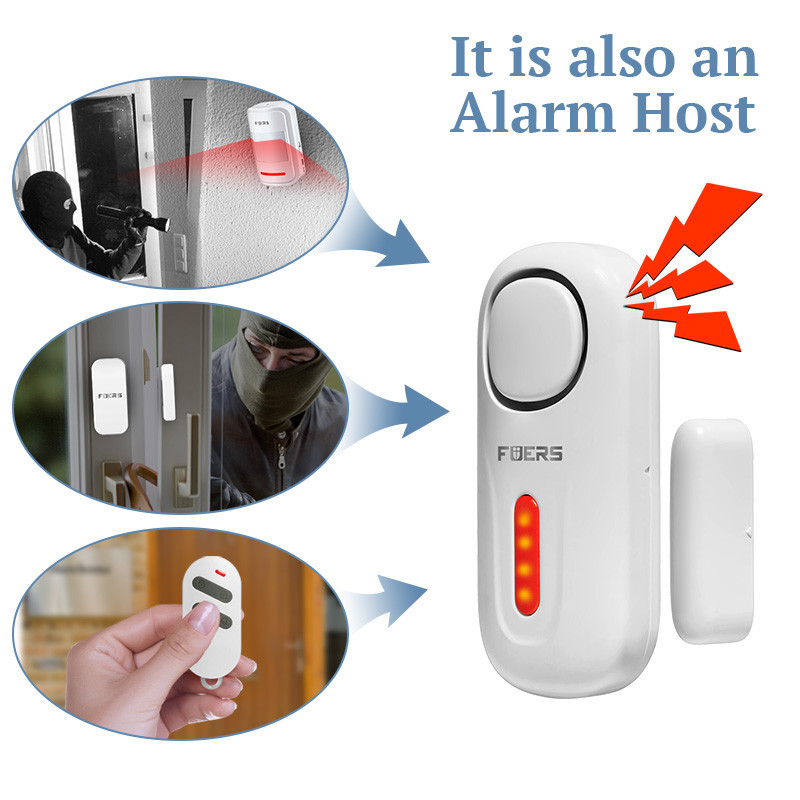 Fuers 120db bežični sigurnosni protuprovalni senzor za vrata/prozore alarm PIR magnetski pametni kućni garažni sustav s daljinskim upravljanjem