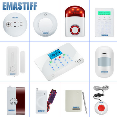 цялостни аксесоари за сигурност за дома Семейна сигурност GSM WIFI PSTN алармена система НОВА Безжична сирена Пожар Сензор за дим и газ