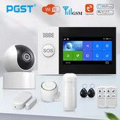 PGST PG-107 Tuya Wireless Home WIFI GSM Home Security με αισθητήρα ανιχνευτή κίνησης Σύστημα συναγερμού διαρρήξεων APP Έλεγχος Υποστήριξη Alexa