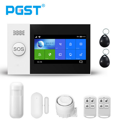 PGST PG-107 Tuya Wireless Home WIFI GSM Home Security με αισθητήρα ανιχνευτή κίνησης Σύστημα συναγερμού διαρρήξεων APP Έλεγχος Υποστήριξη Alexa