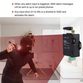 GA09 Mini 8 kanālu GSM trauksmes sistēma Bezvadu drošības signalizācija SMS tālruņa zvanu trauksmes signāli mājas drošībai DC 6V
