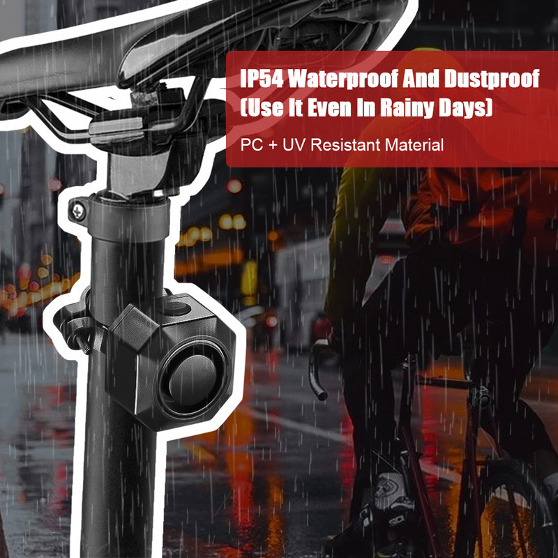 Awapow bežični vibracijski alarm za bicikle USB punjenje Motociklistički alarm za bicikle Daljinski upravljač Protuprovalni detektor bicikla Alarmni sustav