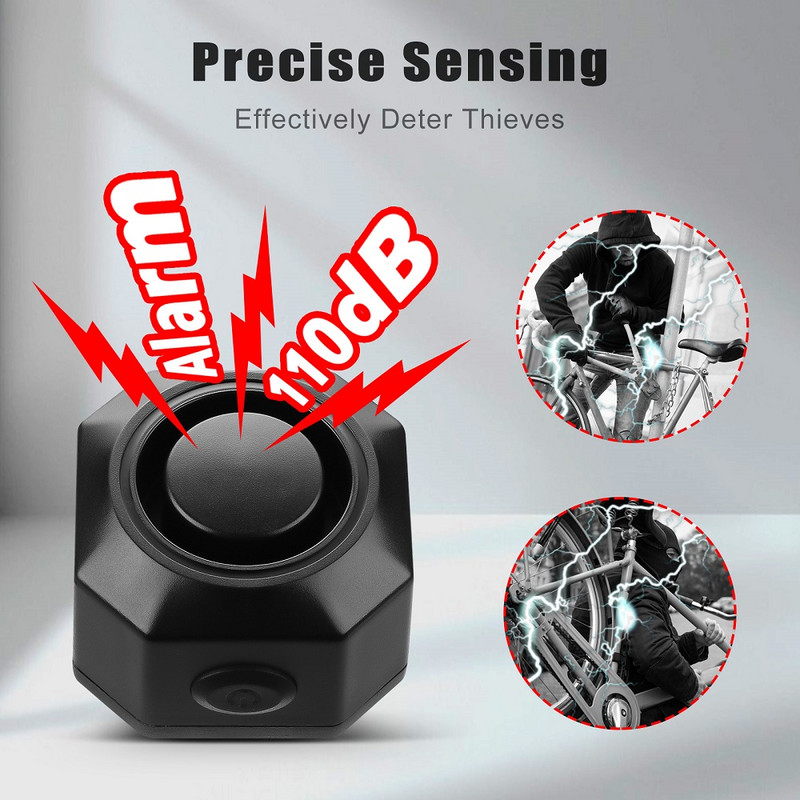 Awapow bežični vibracijski alarm za bicikle USB punjenje Motociklistički alarm za bicikle Daljinski upravljač Protuprovalni detektor bicikla Alarmni sustav
