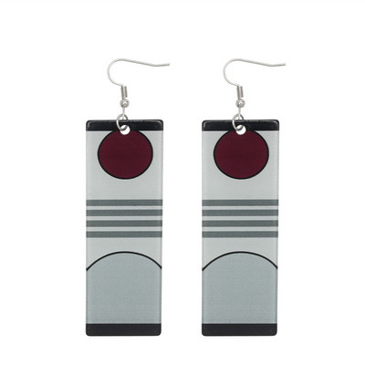 Divat akril Tanjiro fülbevaló Demon Slayer fülbevaló Anime Cosplay kellékek Hanafuda Drop Long Brincos női lányoknak ékszerek