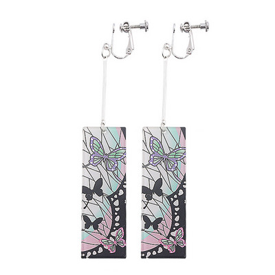 Divat akril Tanjiro fülbevaló Demon Slayer fülbevaló Anime Cosplay kellékek Hanafuda Drop Long Brincos női lányoknak ékszerek