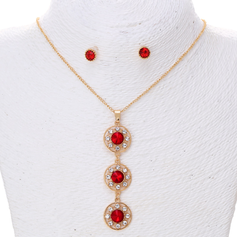 ZOSHI többszínű cirkónia köves ékszerkészletek nőknek női nyaklánc fülbevaló készletek menyasszonyi esküvői ékszer bizsuk