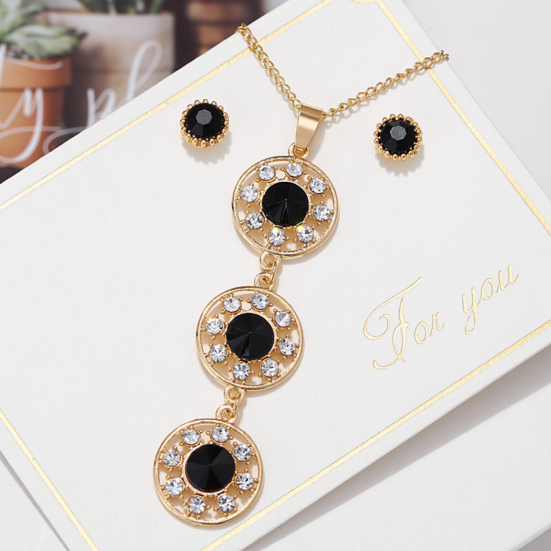 ZOSHI többszínű cirkónia köves ékszerkészletek nőknek női nyaklánc fülbevaló készletek menyasszonyi esküvői ékszer bizsuk